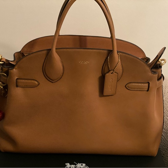 Coach empire, 40 honey tan Leather Satchel with Pebbled Texture - Picture 5 of 15